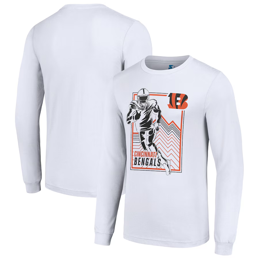 Men Cincinnati Bengals white 2024 NFL Long sleeve T Shirts